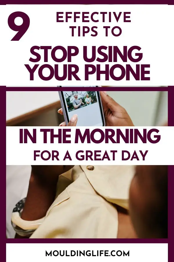 stop using your phone in the morning